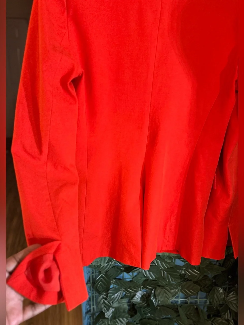 Derek Lam Vibrant Orange/Red Single-Button Lined Blazer w Pockets: EC - Picture 8 of 10